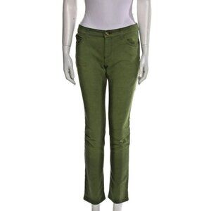 Givenchy Olive Green Straight Leg Pants Sz M Cotton Blend Quiet Luxury